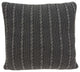 HomeRoots 18" x 5" x 18" Transitional Charcoal Pillow Cover With Poly Insert