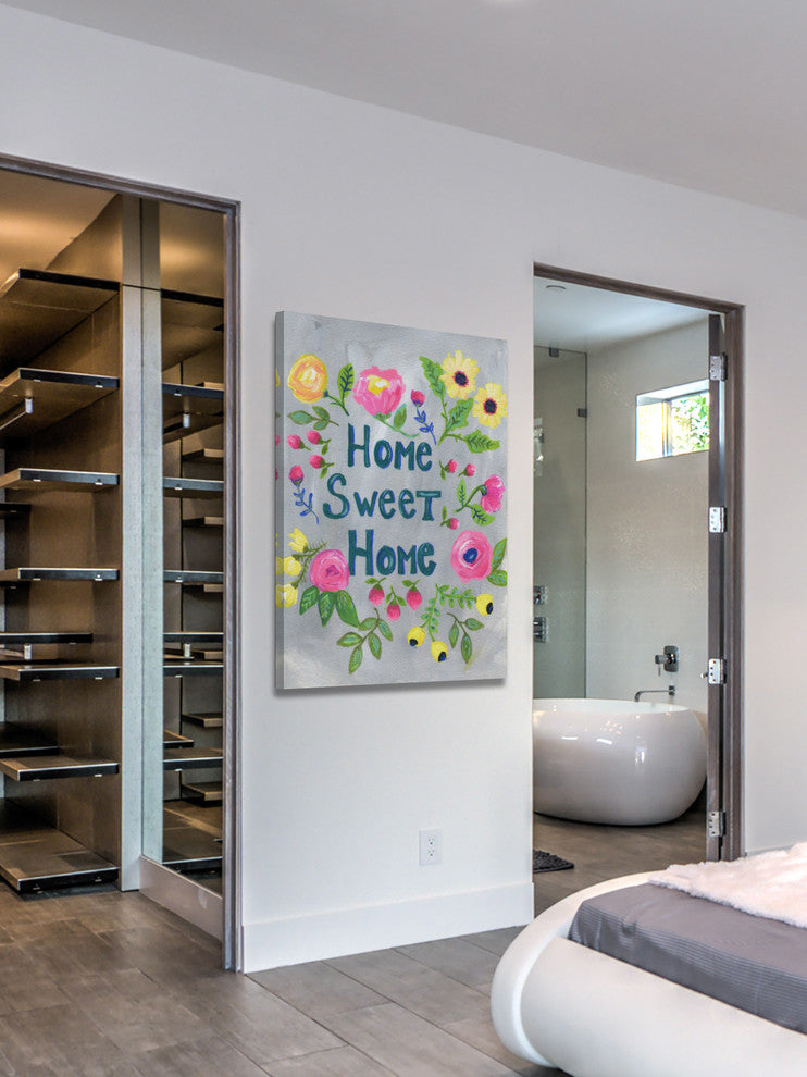 "Home Sweet Home" Painting Print on Wrapped Canvas