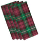 Tartan Plaid 19" Red Holiday Print Napkin, Set of 4