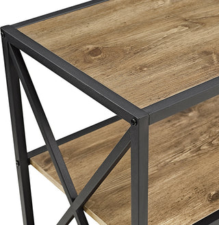 X Frame 60" Industrial Bookshelf - Barnwood