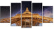 "Storm Above Paris Eiffel Tower in Paris" Cityscape Wall Art, 60"x32", 5-Panels