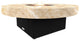 Circular Fire Pit Table, 48 D, Propane, So Cal Special Top, Black