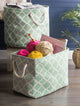 Polyester Bin Lattice Bright Green Rectangle Large 17.5"x12"x15"