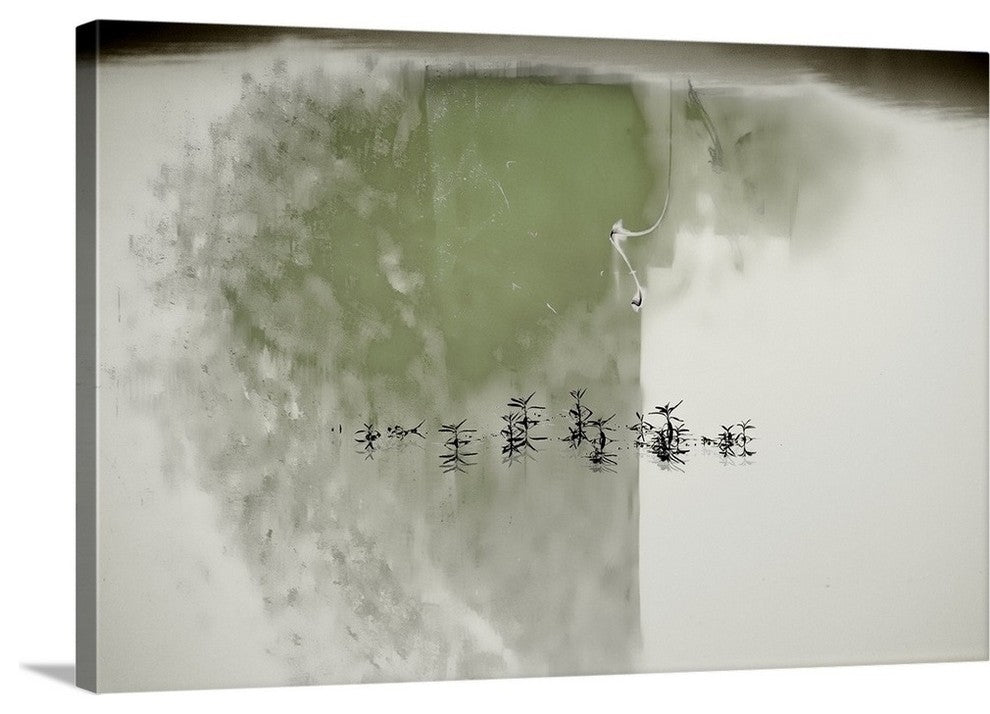 "Lakeside Calligraphy" Wrapped Canvas Art Print, 48"x32"x1.5"