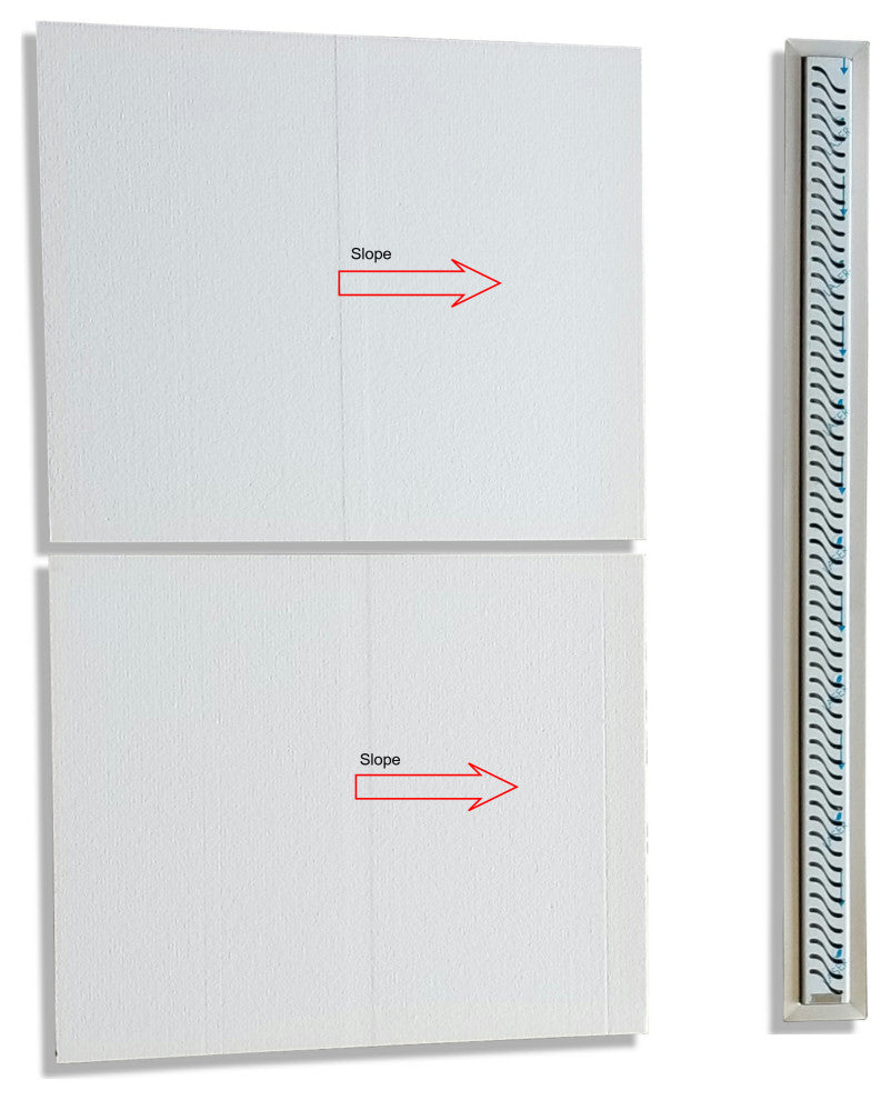 165 SQFT Linear Shower Kit, 49" x 60" STANDARD, END, 24" Classic , 60" Curb