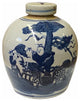 Chinese Oriental Small Blue White Kirin Kid Porcelain Ginger Jar Hws1861