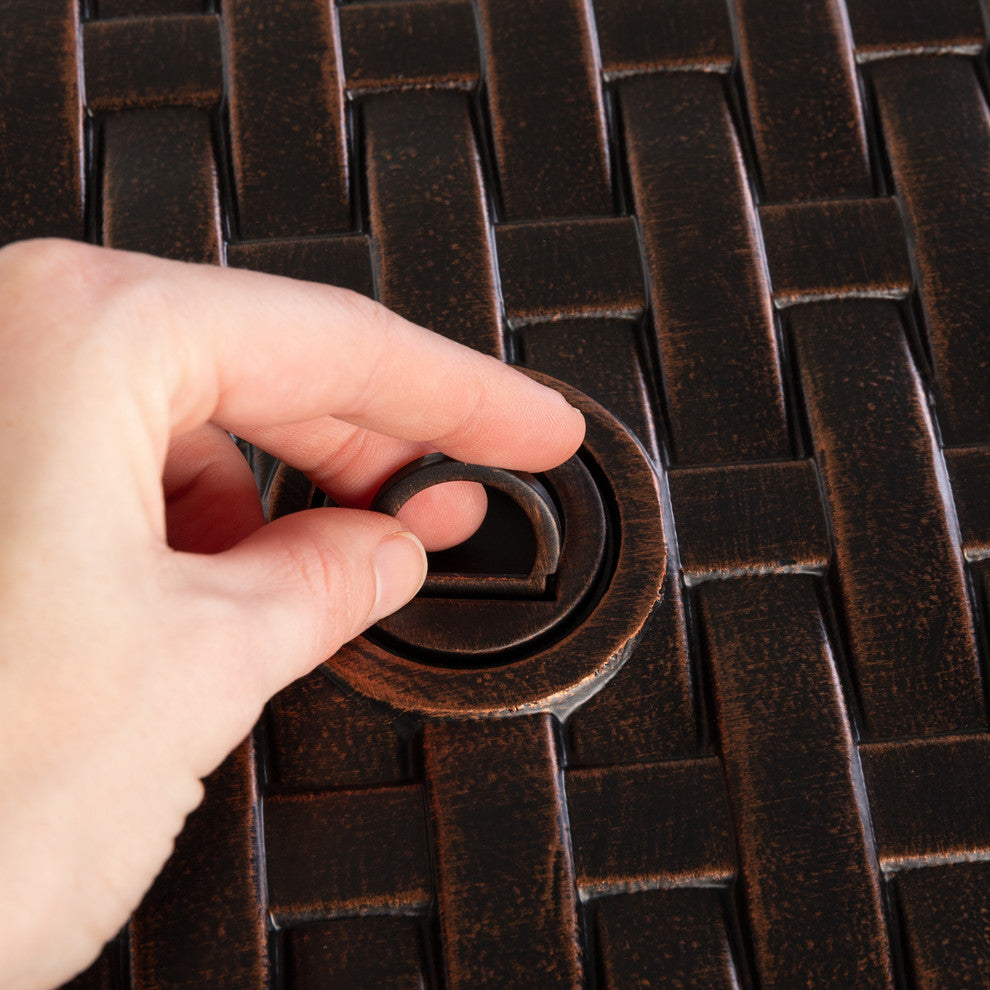 Bellante Woven Cast Aluminum LPG Fire Pit