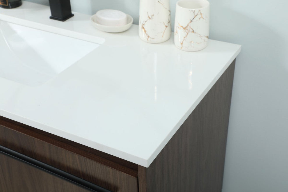 Sue 40" Single Bathroom Vanity, Walnut
