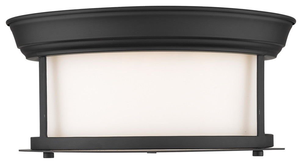 Z-Lite 2011F10 Sonna 2 Light 11"W Flush Mount Drum Ceiling - Matte Black