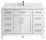 Cambridge 48 Single Sink Bath Vanity in White 1.5" Empira Quartz