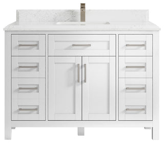 Cambridge 48 Single Sink Bath Vanity in White 1.5" Empira Quartz