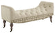 Roland Vintage French Upholstered Fabric Bench Beige