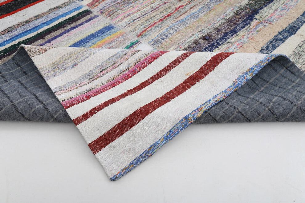 Rug N Carpet - Handmade Turkish 9' 9'' x 13' 2'' Rustic Patchwork Kilim Rug
