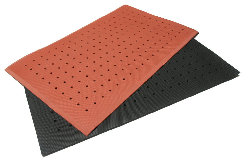 Rubber-Cal Soft Cloud Drainage Anti-Fatigue Mat 3/4" Thick, 3'x5' Black