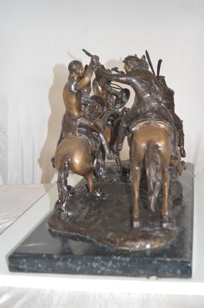 Old Dragon by Remington replica Bronze Statue -  Size: 32"L x 12"W x 13"H.