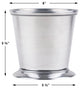 Kentucky Derby Mint Julep Cup Aluminum Silver Cup with Bead Details, H-5.75" Open-6", Pack of 6 Pcs