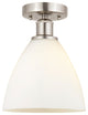 Innovations 616-1F-SN-GBD-751 1 Light Semi-Flush Mount, Brushed Satin Nickel