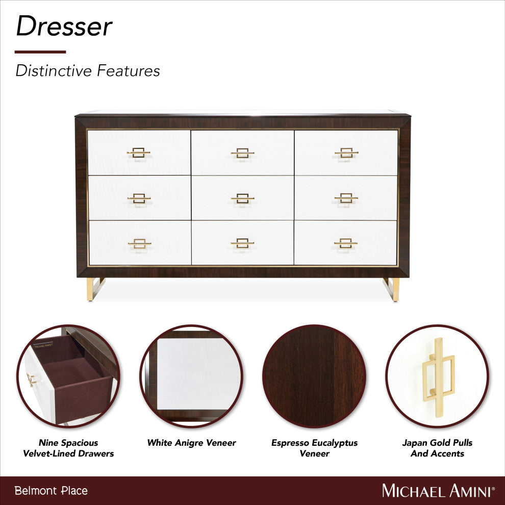 Belmont Place 9-Drawer Dresser Espresso