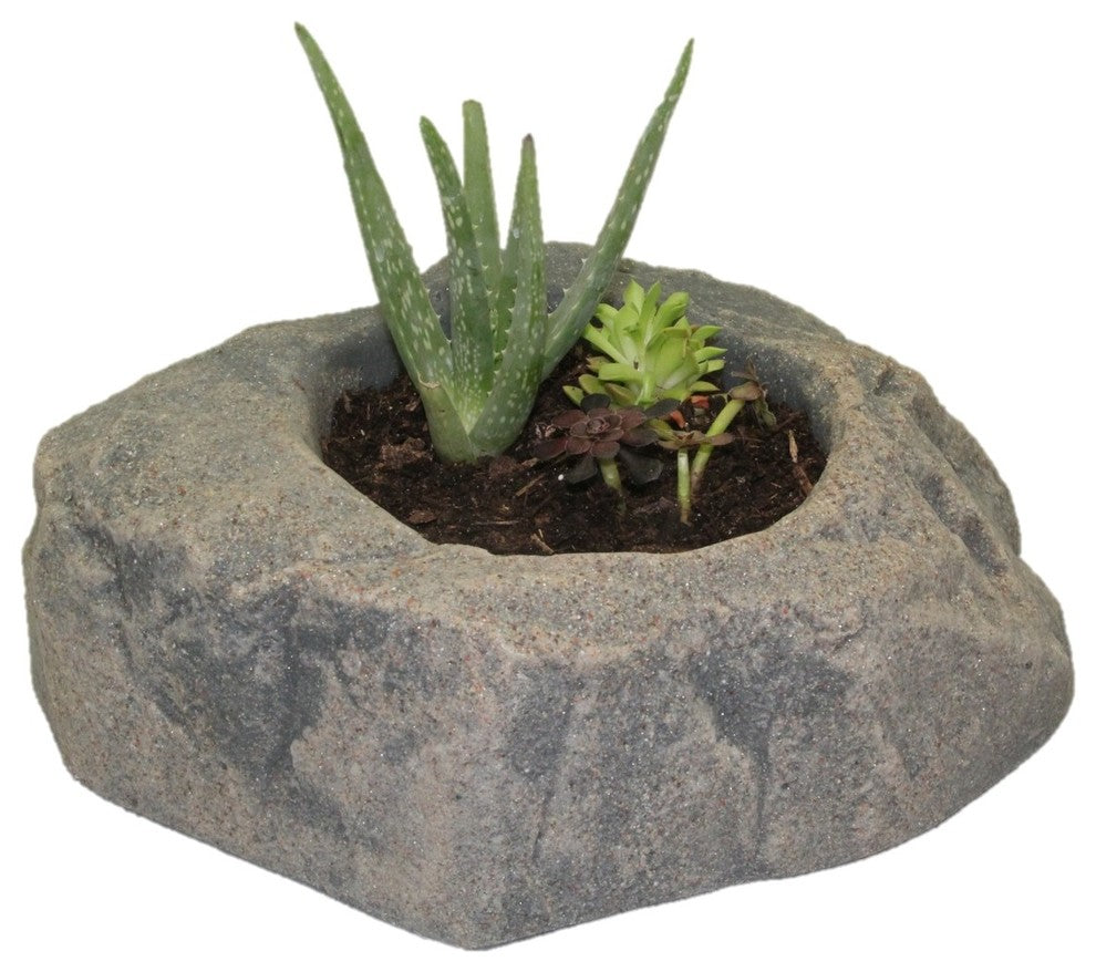 Artificial Rock Planter, Model 130, Fieldstone