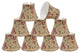 30005-9 Small Bell  Chandelier Clip On Lamp Shade Floral Print 3"x5"x4"