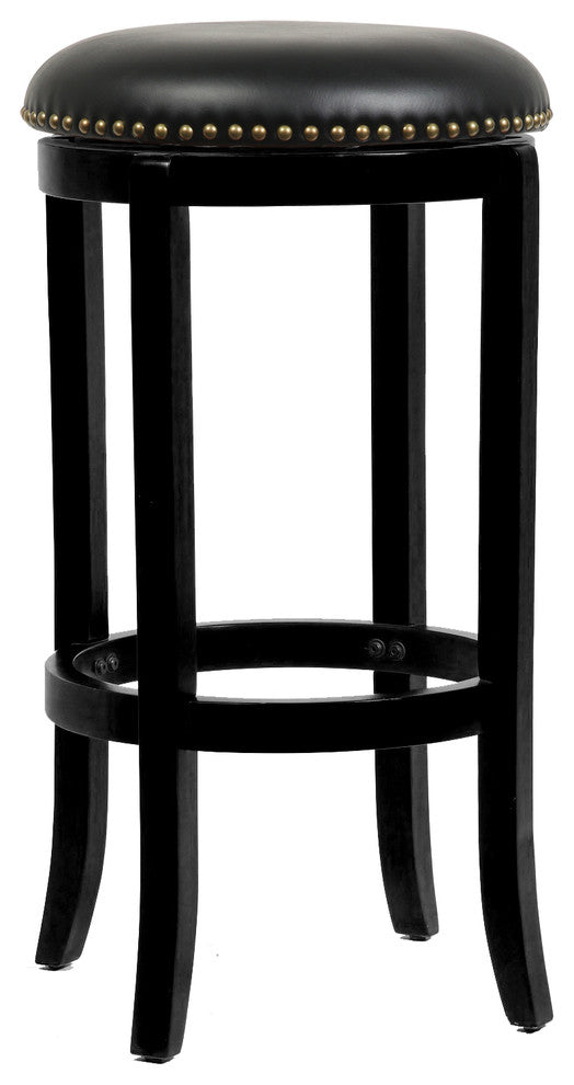 29" Cordova Swivel Stool, Black