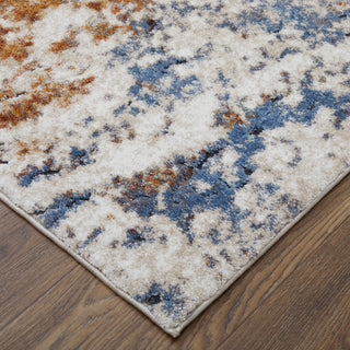 Odera R39MM Modern/Bohemian & Eclectic/Casual Rug, Ivory/Rust, 2'x3'