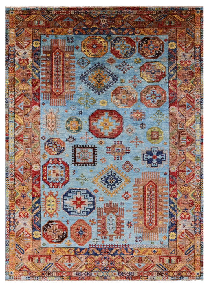 8' 3" X 11' 6" Fine Turkmen Ersari Handmade Wool Rug - Q12466