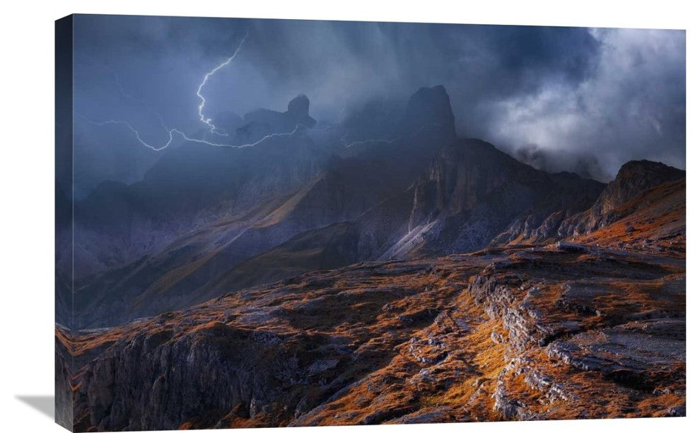 "Bergwetter" Stretched Canvas Giclee by Franz Schumacher, 30"x20"