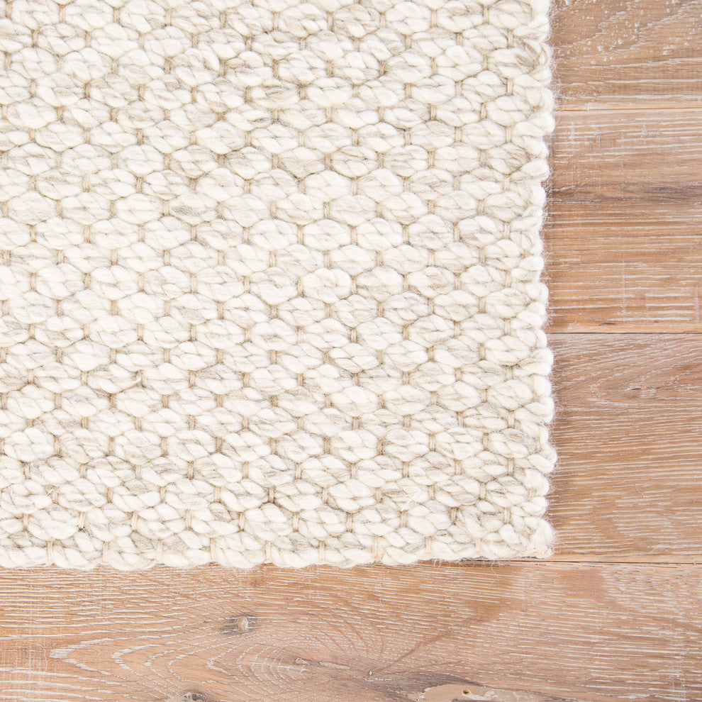 Jaipur Living Karlstadt Handmade Solid Taupe/White Area Rug, 8'x10'