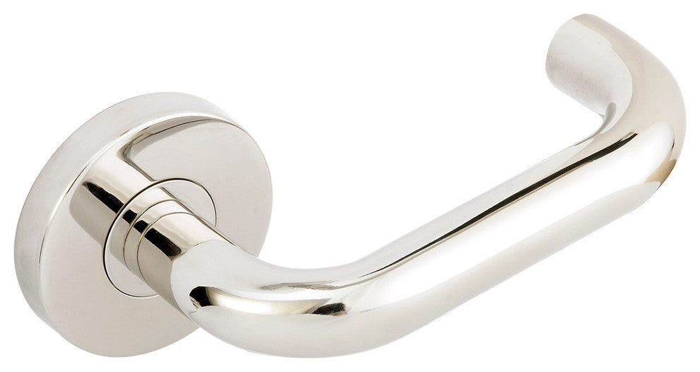 Munich Lever, Half Passage, Right Hand, Polished Stainless Steel, 2-3/4" Backset