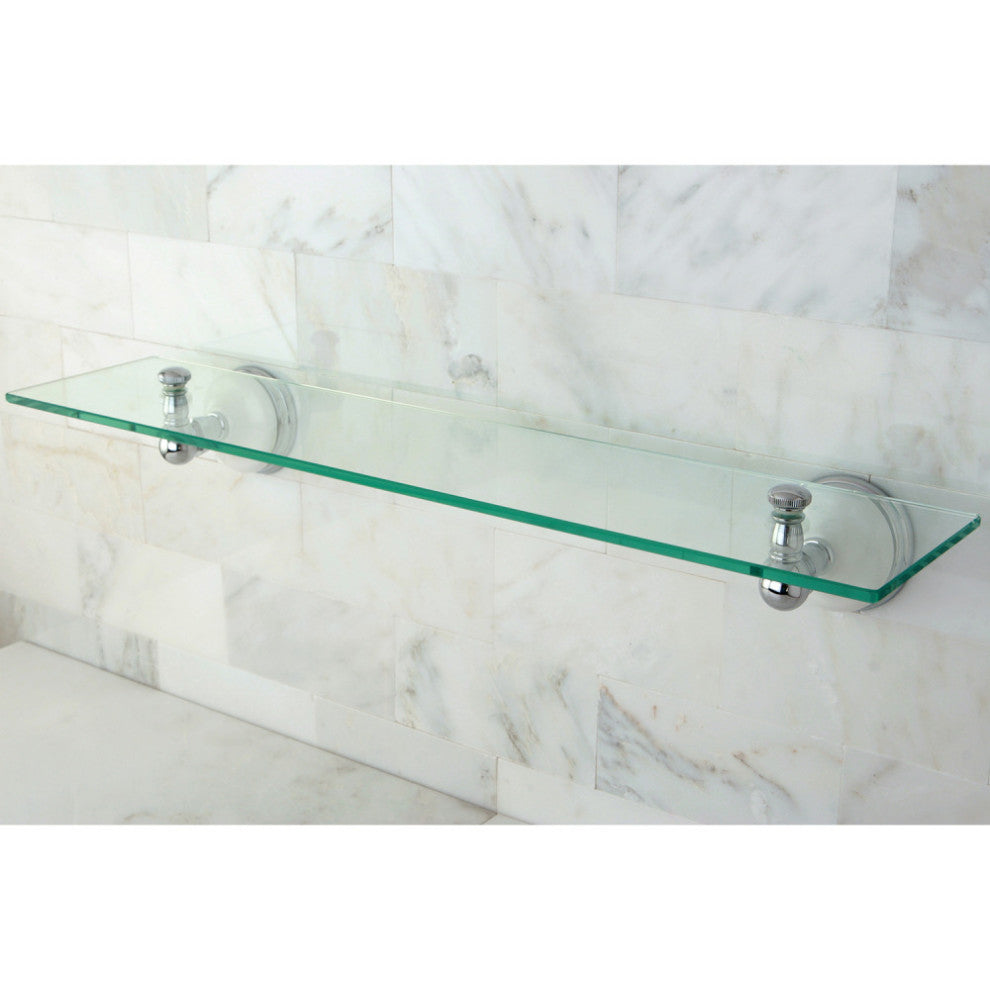 Kingston Brass Glass Shelf, Polished Chrome