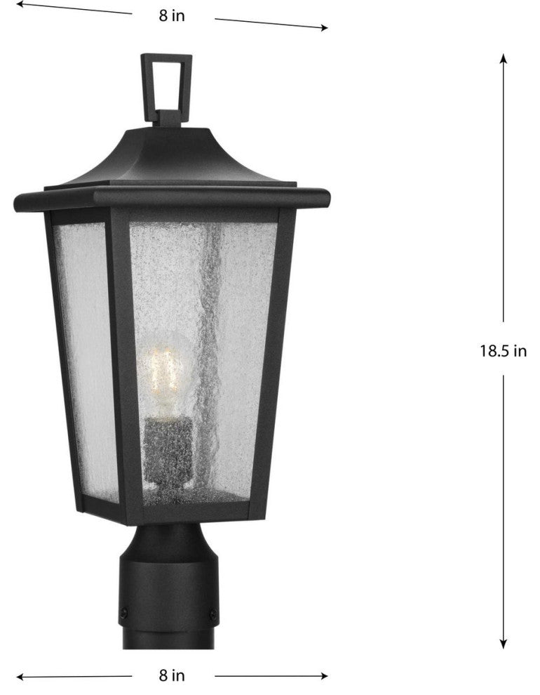Padgett Collection 18-1/2" 1-Light Textured Black Outdoor Post Light