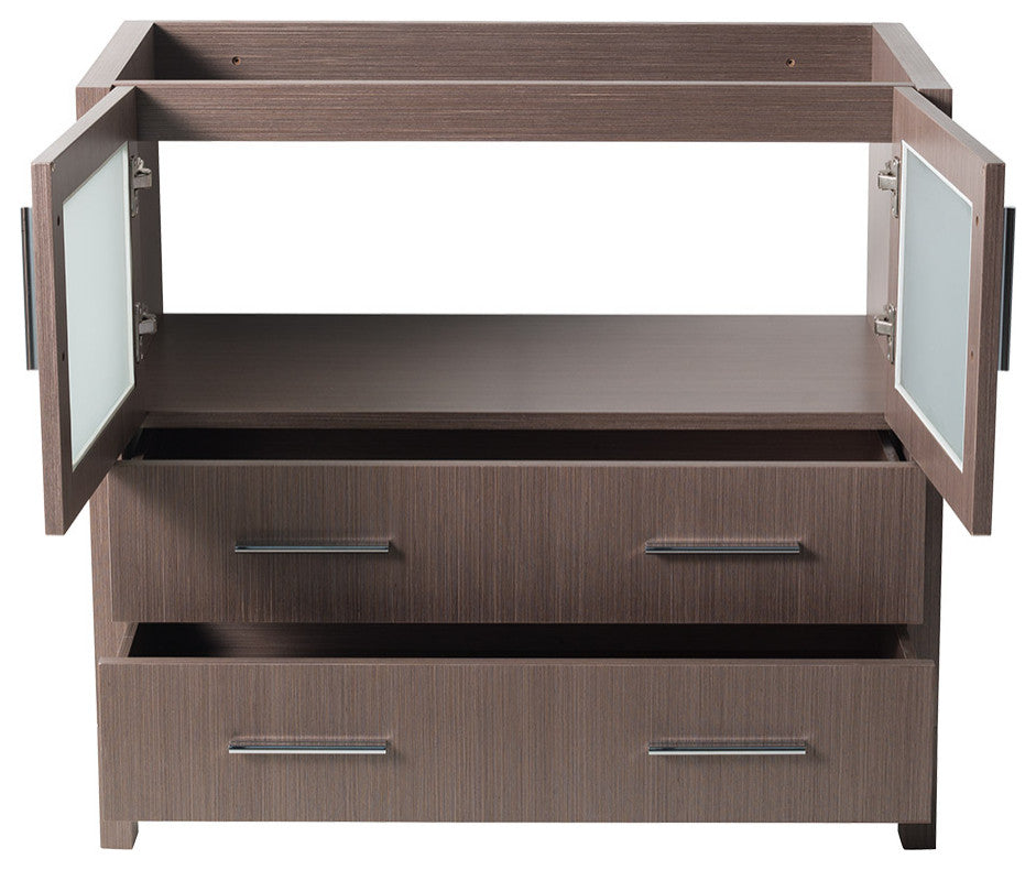 Torino 36" Bathroom Cabinet, Base: Gray Oak, Base Only, Without Sink