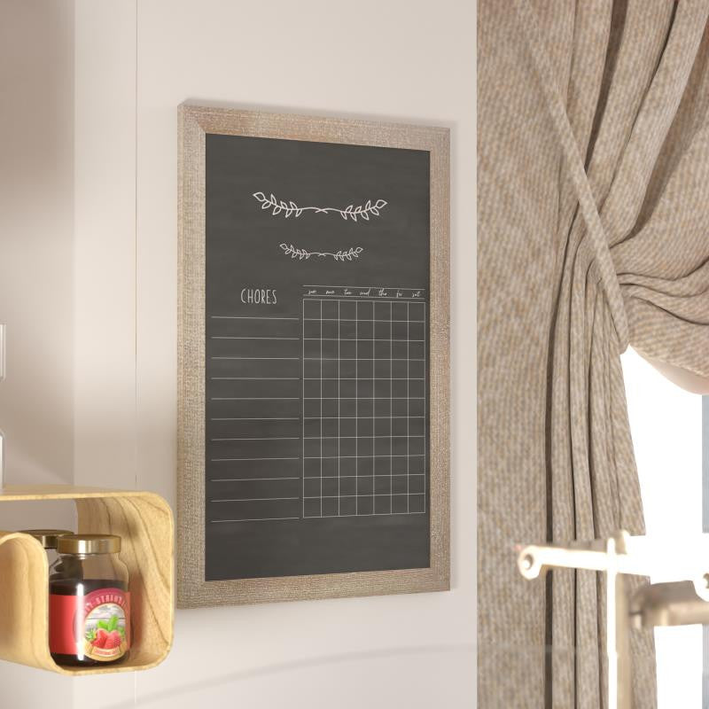 Canterbury Wall Mount Magnetic Chalkboard Sign Set, Weathered Brown, 24" X 36"