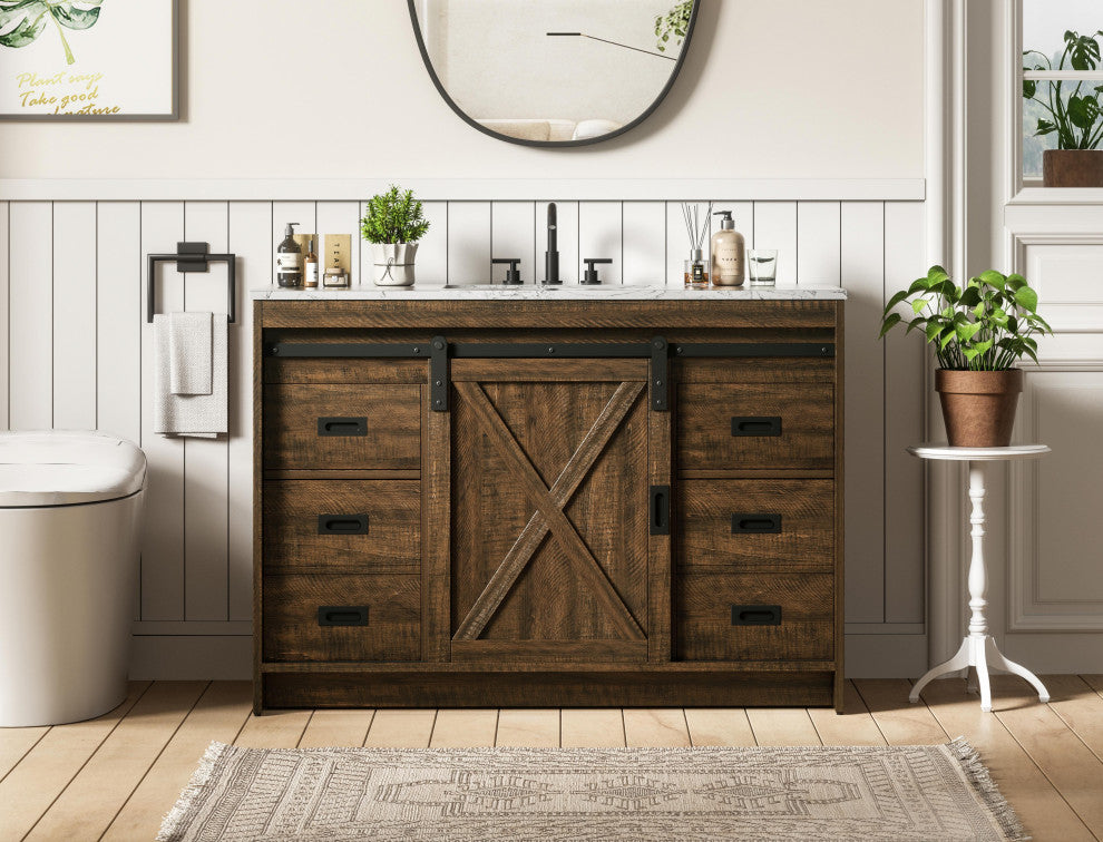 Home Living 48" Single Bathroom Vanity, Expresso