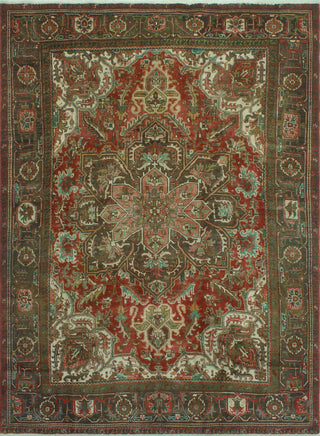 Fine Vintage Heriz Mawuli Rust/Ivory Rug, 7'9 x 10'11