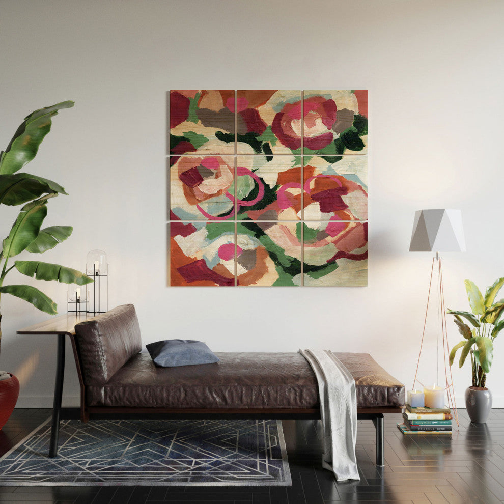 Laura Fedorowicz Poppy Petals Wood Wall Mural