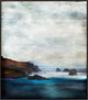 Coastal Twilight, 48.25"x55.25", Espresso Natural Wood Gallery Floater