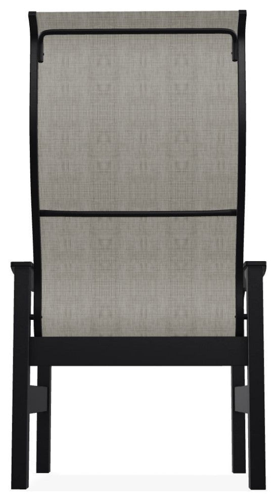 Leeward Sling Outdoor Supreme Armchair, Smoke/Black