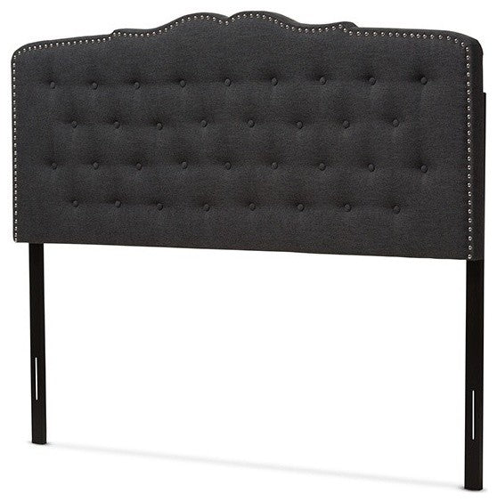 Lucy Modern Dark Gray Fabric King Size Headboard