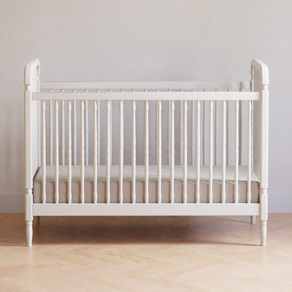 Liberty 3-in-1 Convertible Spindle Crib With Toddler Bed Conversion Kit, Warm White