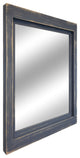 Farmhouse Framed Wall Mirror Slate Gray, 24" X 30" Zbar Hanging System, Light Di