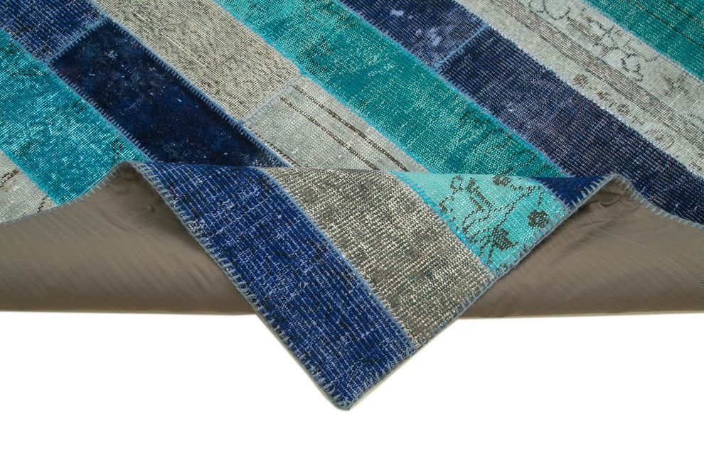 Rug N Carpet - Handwoven Oriental 8' 5" x 10' 0" Boho Patchwork Area Rug