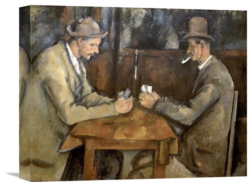 "The Card Players" Stretched Canvas Giclee by Paul Cezanne, 16"x13"