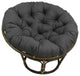 52" Solid Outdoor Polyester Papasan Cushion, Fits 50" Papasan Frame, Cool Gray