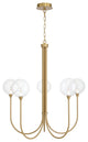 Iissa 5L 34" Gold Clear Chandelier