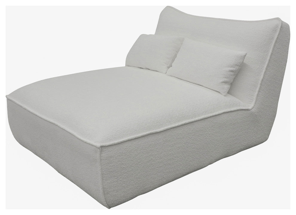 Divani Casa Racine Modern White Fabric Modular Sectional Sofa