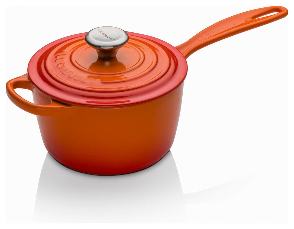 Le Creuset Signature Cast Iron Saucepan, 16 cm, Volcanic