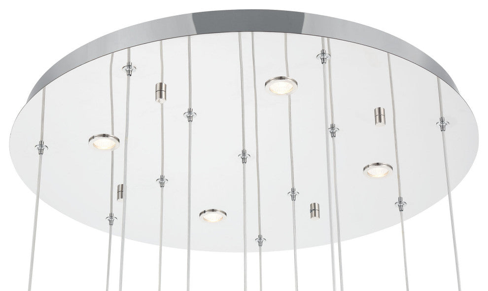 Norah 12L 24" Polished Nickel Mix Chandelier