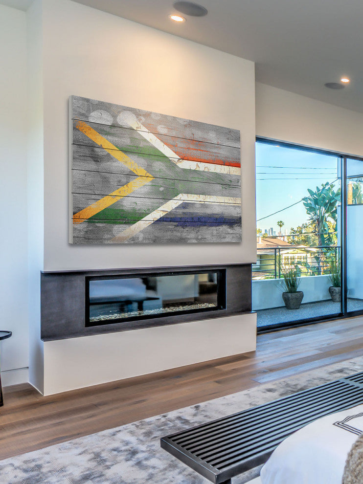 "Fly Africa" Print on White Wood, 60"x40"